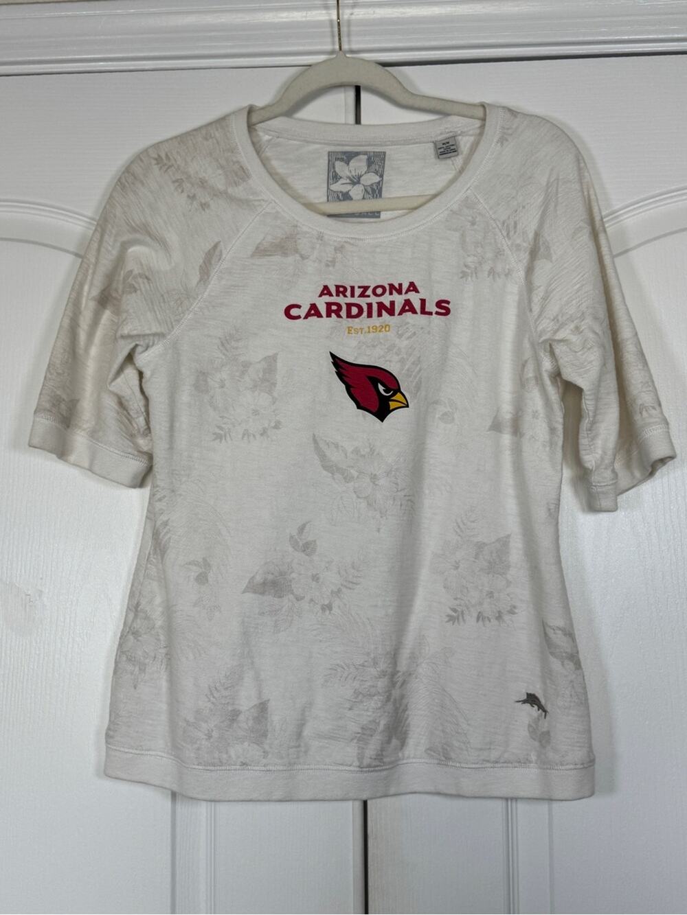 Tommy Bahama Arizona Cardinals NFL Floral Graphic Cotton Tee Women's M